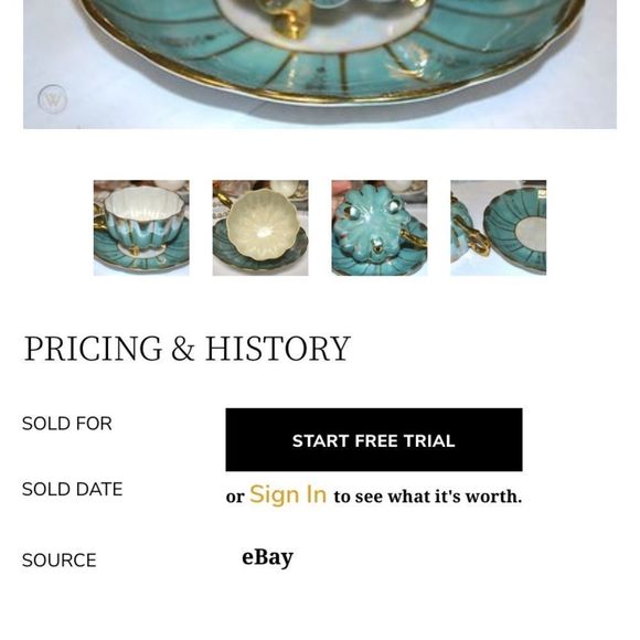 Thames porcelain tea cup and saucer set, vintage - Picture 2 of 14